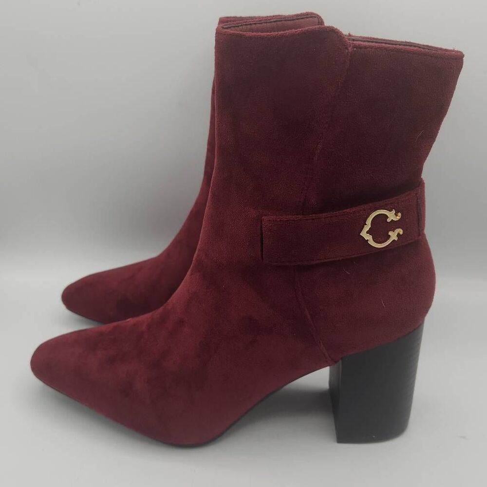 C.Wonder bugandy microsuede ankle boots women's size 8.5